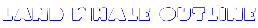 Land Whale Outline font